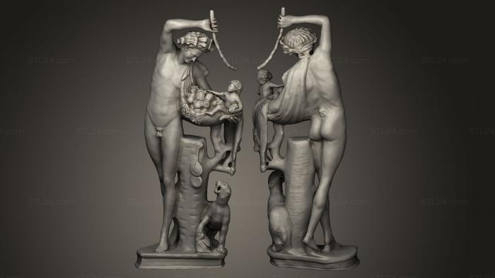 Статуи античные и исторические (Сатир Младенец, STKA_0584) 3D модель для ЧПУ станка